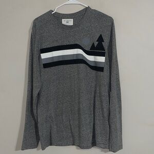 Sol Angeles long sleeve gray graphic T-shirt medium